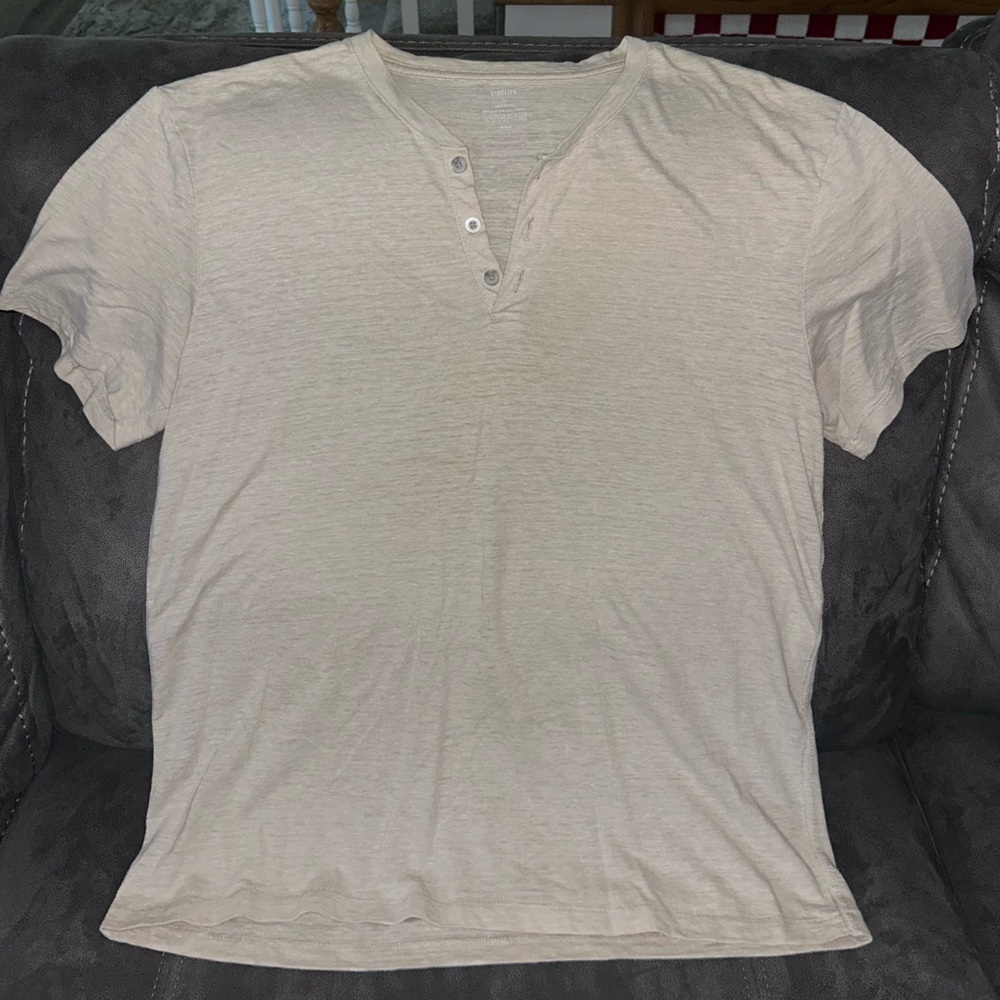 3 button casual light cream color T-Shirt